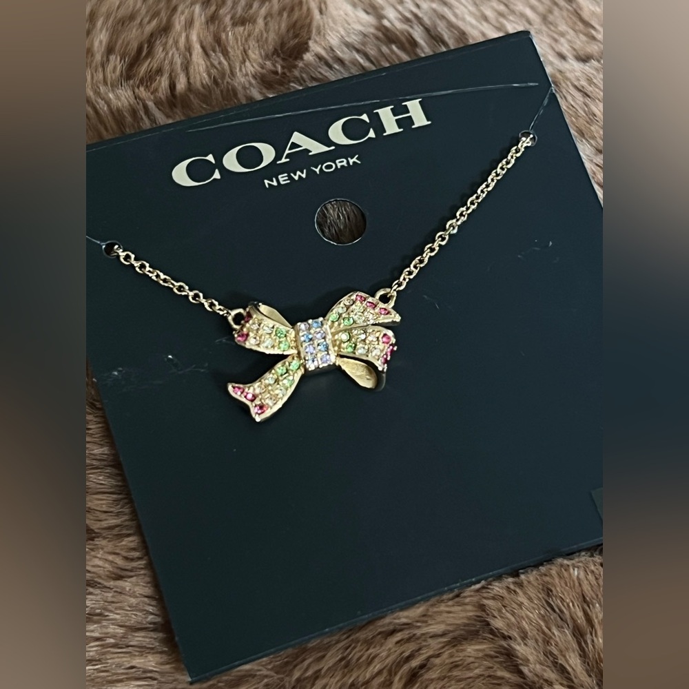 Coach Rainbow Bow Necklace - Picture 5 of 5